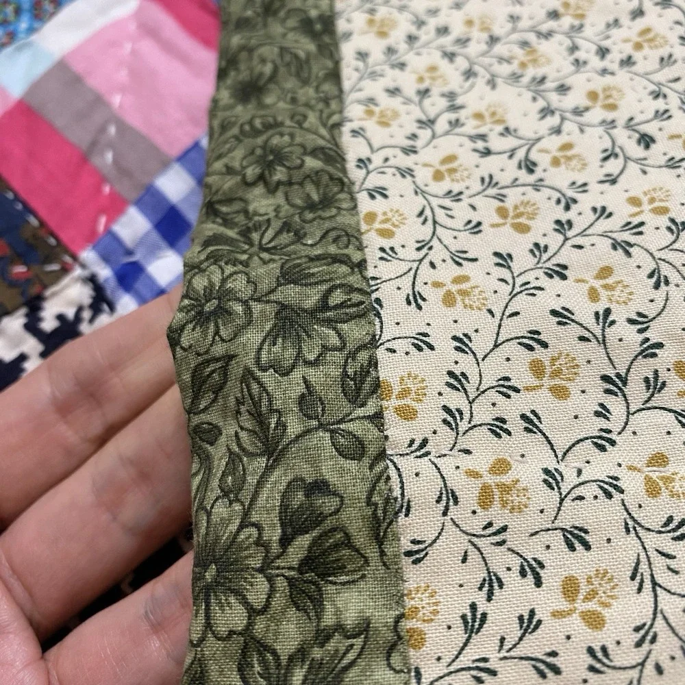 Vintage All Hand Stitched Quilt 72x68